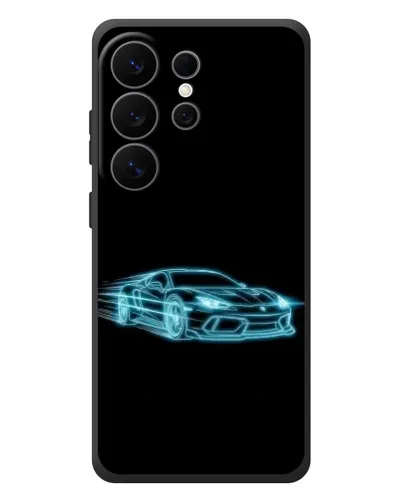 Чехол для Samsung Galaxy S26 Ultra с картинкой «Неоновый контур Lamborghini»