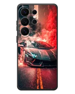Чехол для Samsung Galaxy S26 Ultra с картинкой «Lamborghini красный дым»