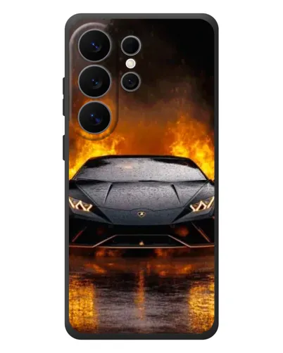 Чехол для Samsung Galaxy S26 Ultra с картинкой «Lamborghini в огне»