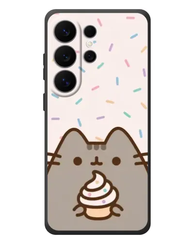 Чехол для Samsung Galaxy S26 Ultra с картинкой «Пушин с кексом»
