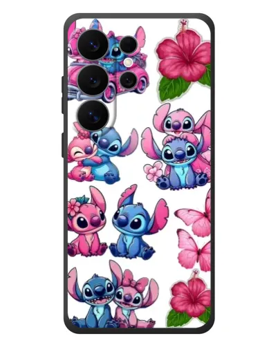 Чехол для Samsung Galaxy S26 Ultra с картинкой «Стикеры Stitch и Angel»
