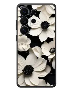Чехол для Samsung Galaxy S26 Ultra с картинкой «Объемные белые цветы» Чехол для Samsung Galaxy S26 Ultra с картинкой «Объемные белые цветы»