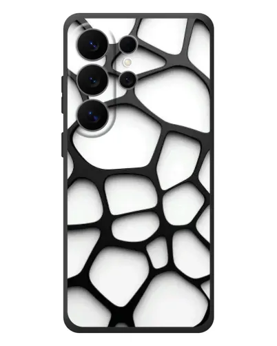 Чехол для Samsung Galaxy S26 Ultra с картинкой «Белая объемная сетка»