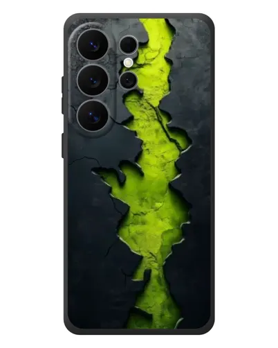 Чехол для Samsung Galaxy S26 Ultra с картинкой «Салатовый разлом скалы»
