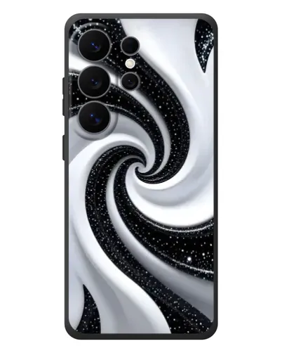 Чехол для Samsung Galaxy S26 Ultra с картинкой «Черно-белая спираль»