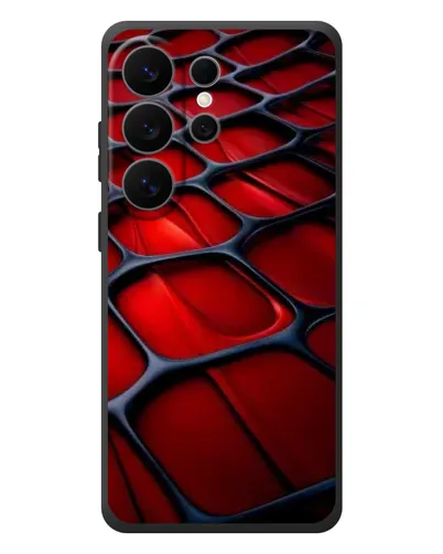 Чехол для Samsung Galaxy S26 Ultra с картинкой «Красная глянцевая сетка»