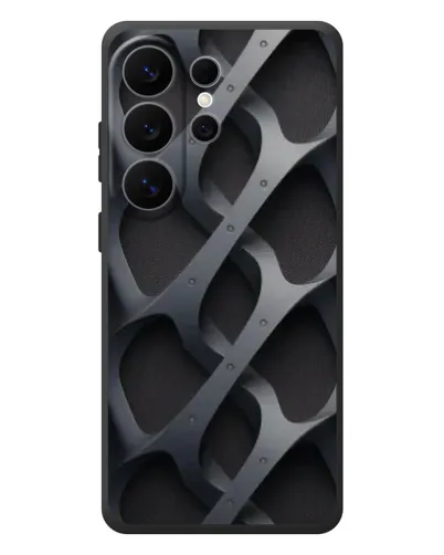 Чехол для Samsung Galaxy S26 Ultra с картинкой «Объемное серое плетение»
