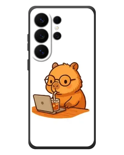 Чехол для Samsung Galaxy S26 Ultra с картинкой «Капибара с ноутбуком» Чехол для Samsung Galaxy S26 Ultra с картинкой «Капибара с ноутбуком»