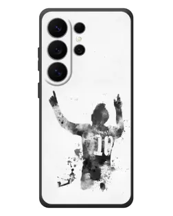 Чехол для Samsung Galaxy S26 Ultra с картинкой «Черно-белый силуэт Месси» Чехол для Samsung Galaxy S26 Ultra с картинкой «Черно-белый силуэт Месси»