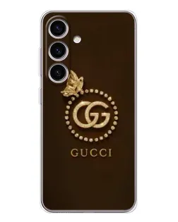 Чехол для Samsung Galaxy S26 с картинкой «Gucci — золотая бабочка» Чехол для Samsung Galaxy S26 с картинкой «Gucci — золотая бабочка»