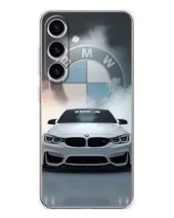 Чехол для Samsung Galaxy S26 с картинкой «BMW в белом дыму»