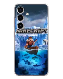Чехол для Samsung Galaxy S26 с картинкой «Minecraft ледяной мир»