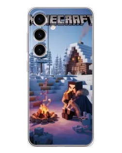 Чехол для Samsung Galaxy S26 с картинкой «Зимний Minecraft»