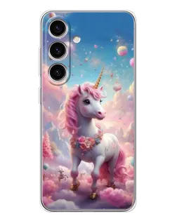 Чехол для Samsung Galaxy S26 с картинкой «Единорог среди облаков»