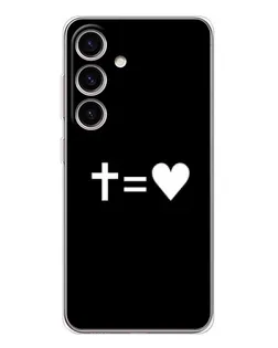 Чехол для Samsung Galaxy S26 с картинкой «Крест и Сердце»