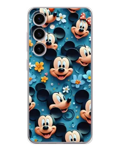 Чехол для Samsung Galaxy S26 с картинкой «Паттерн Микки и Минни»