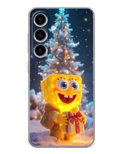 Чехол для Samsung Galaxy S26 с картинкой «Рождественский Спанч Боб»