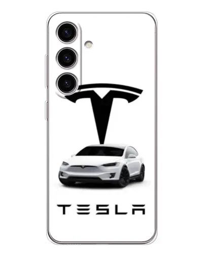 Чехол для Samsung Galaxy S26 с картинкой «Tesla White Style» Чехол для Samsung Galaxy S26 с картинкой «Tesla White Style»