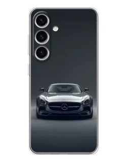 Чехол для Samsung Galaxy S26 с картинкой «Mercedes на черном»
