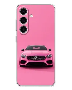 Чехол для Samsung Galaxy S26 с картинкой «Розовый Mercedes AMG»