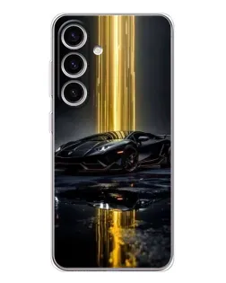 Чехол для Samsung Galaxy S26 с картинкой «Ночной Lamborghini драйв»