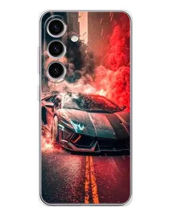 Чехол для Samsung Galaxy S26 с картинкой «Lamborghini красный дым» Чехол для Samsung Galaxy S26 с картинкой «Lamborghini красный дым»