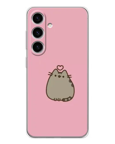 Чехол для Samsung Galaxy S26 с картинкой «Pusheen сердце» Чехол для Samsung Galaxy S26 с картинкой «Pusheen сердце»