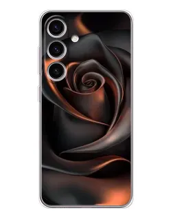 Чехол для Samsung Galaxy S26 с картинкой «Шелковая черная роза»