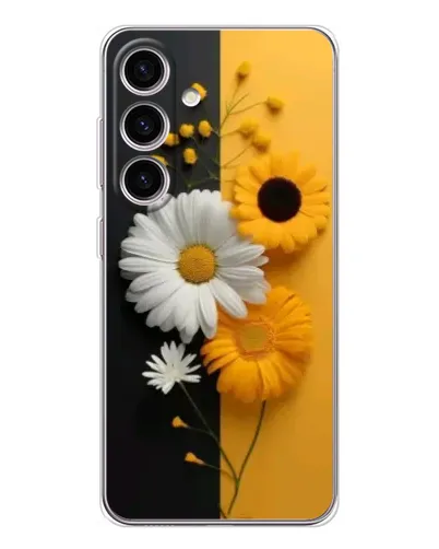 Чехол для Samsung Galaxy S26 с картинкой «Подсолнух и ромашка»