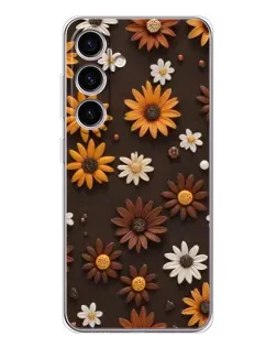 Чехол для Samsung Galaxy S26 с картинкой «Узор из маленьких подсолнухов»