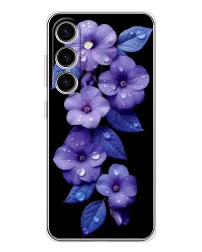 Чехол для Samsung Galaxy S26 с картинкой «Фиолетовые цветы с росою»