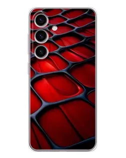 Чехол для Samsung Galaxy S26 с картинкой «Красная глянцевая сетка»