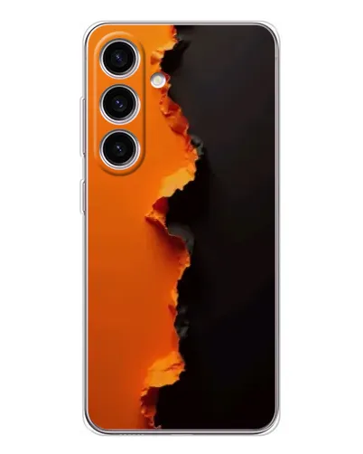 Чехол для Samsung Galaxy S26 с картинкой «Оранжевый разлом» Чехол для Samsung Galaxy S26 с картинкой «Оранжевый разлом»