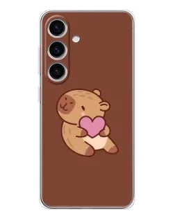 Чехол для Samsung Galaxy S26 с картинкой «Капибара с сердцем»