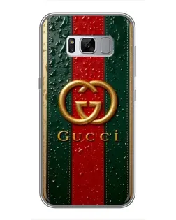 Чехол для Samsung Galaxy S8 Plus (G955) с картинкой «Gucci — фирменная полоса и золото» Чехол для Samsung Galaxy S8 Plus (G955) с картинкой «Gucci — фирменная полоса и золото»