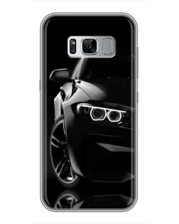Чехол для Samsung Galaxy S8 Plus (G955) с картинкой «Черная BMW — профиль»