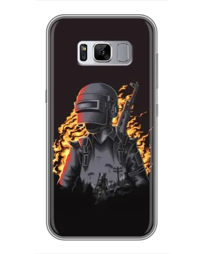 Чехол для Samsung Galaxy S8 Plus (G955) с картинкой «PUBG — огненный силуэт» Чехол для Samsung Galaxy S8 Plus (G955) с картинкой «PUBG — огненный силуэт»
