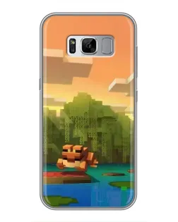 Чохол для Samsung Galaxy S8 Plus (G955) з картинкою «Майнкрафт захід сонця»