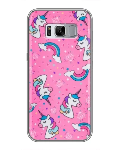 Чехол для Samsung Galaxy S8 Plus (G955) с картинкой «Unicorn паттерн розовый»