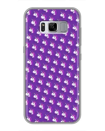Чехол для Samsung Galaxy S8 Plus (G955) с картинкой «Единороги на фиолетовом»