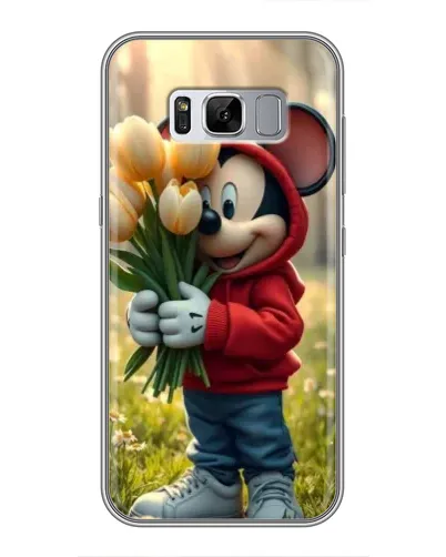 Чехол для Samsung Galaxy S8 Plus (G955) с картинкой «Микки с тюльпанами»