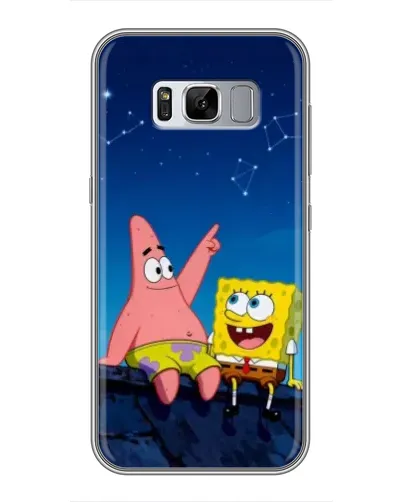 Чехол для Samsung Galaxy S8 Plus (G955) с картинкой «Губка Боб и Патрик ночью»