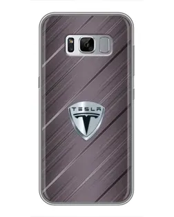 Чехол для Samsung Galaxy S8 Plus (G955) с картинкой «Металлическая текстура Tesla»