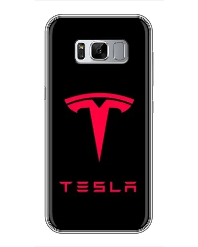 Чехол для Samsung Galaxy S8 Plus (G955) с картинкой «Tesla Red Logo»