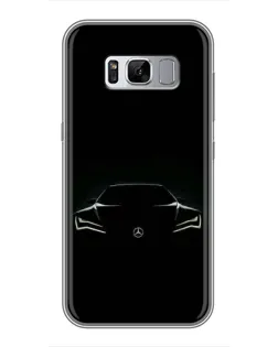 Чехол для Samsung Galaxy S8 Plus (G955) с картинкой «Mercedes — силуэт авто»