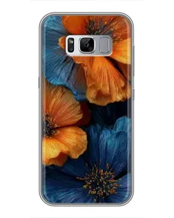 Чехол для Samsung Galaxy S8 Plus (G955) с картинкой «Яркая сине-оранжевая флора» Чехол для Samsung Galaxy S8 Plus (G955) с картинкой «Яркая сине-оранжевая флора»