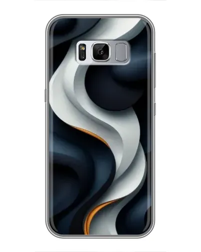 Чехол для Samsung Galaxy S8 Plus (G955) с картинкой «Объемные черно-белые ленты»