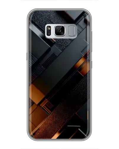 Чехол для Samsung Galaxy S8 Plus (G955) с картинкой «Черные геометрические блоки»