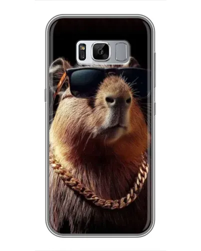 Чехол для Samsung Galaxy S8 Plus (G955) с картинкой «Капибара золотая цепь» Чехол для Samsung Galaxy S8 Plus (G955) с картинкой «Капибара золотая цепь»