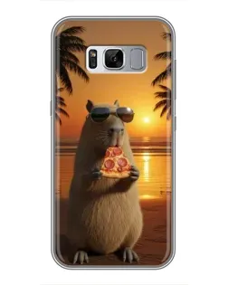 Чехол для Samsung Galaxy S8 Plus (G955) с картинкой «Капибара с пиццей» Чехол для Samsung Galaxy S8 Plus (G955) с картинкой «Капибара с пиццей»